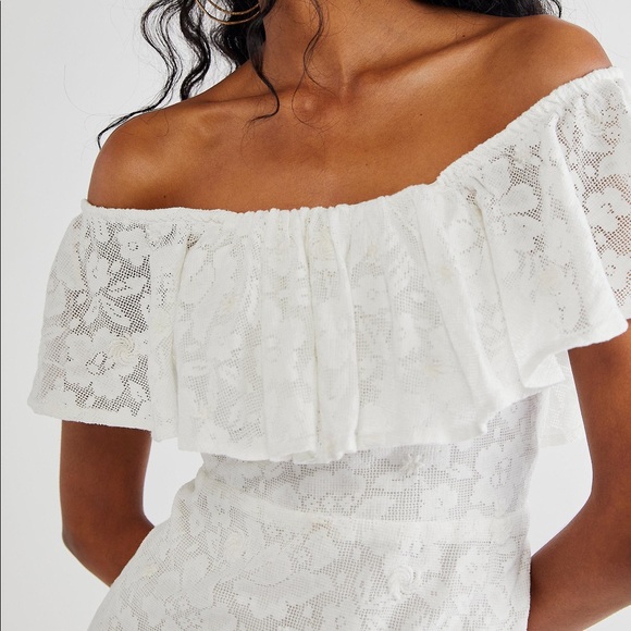NWT Free People girl crush lace mini dress in white - Picture 2 of 4